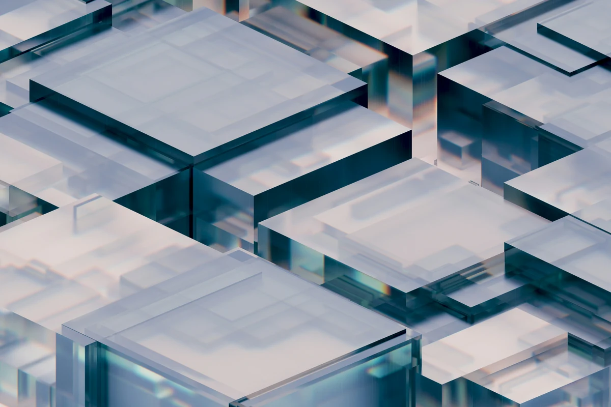 An abstract render of layered glass blocks, representing more asset classes on the way